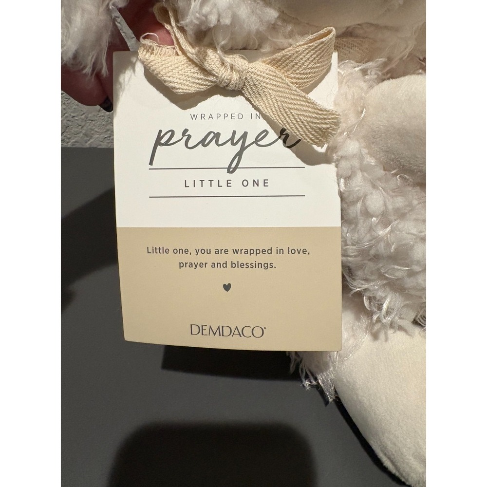 NWT DEMDACO "Wrapped in Prayer" You & Me Lamb Plush Baby Stuffed Animal 16" - Picture 6 of 12